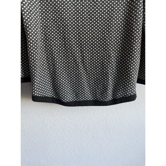 Chico’s Weekend Cowl Neck Top Black Gray Dot Long Sleeve Women’s Size 2 - Picture 8 of 14
